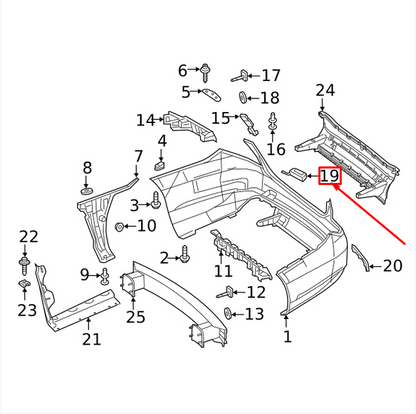 NEW MERCEDES-BENZ S W222 REAR BUMPER TOW EYE COVER A2228850702 ORIGINAL