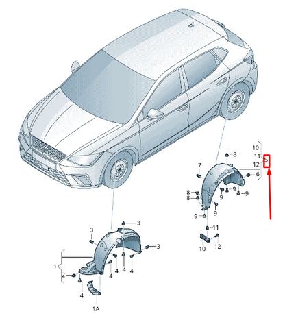 new seat arona kj rear left arch liner 6f9810969d original