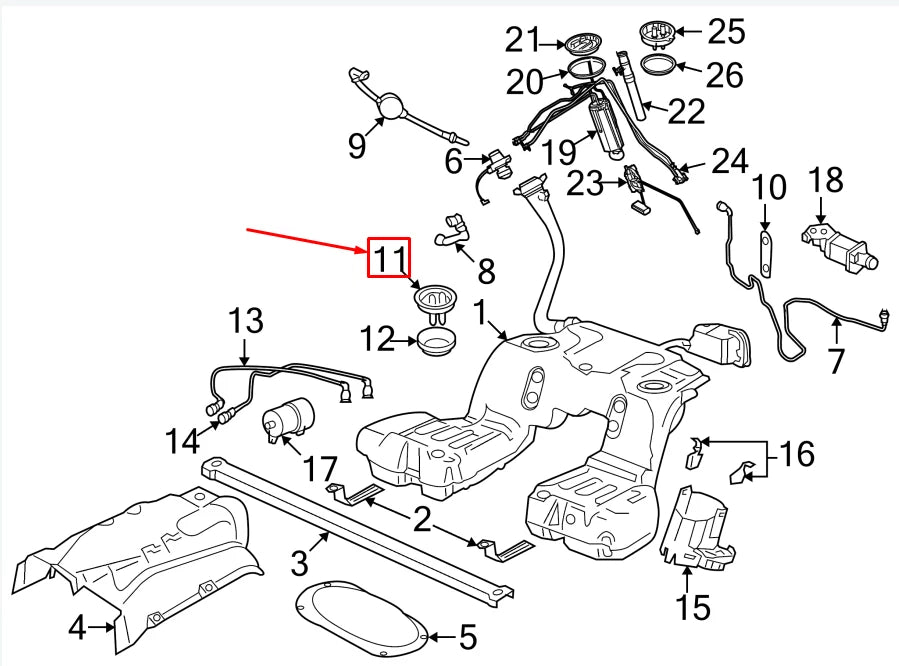 NEW VW PHAETON 3D FUEL PUMP FLANGE 3D0919679D ORIGINAL