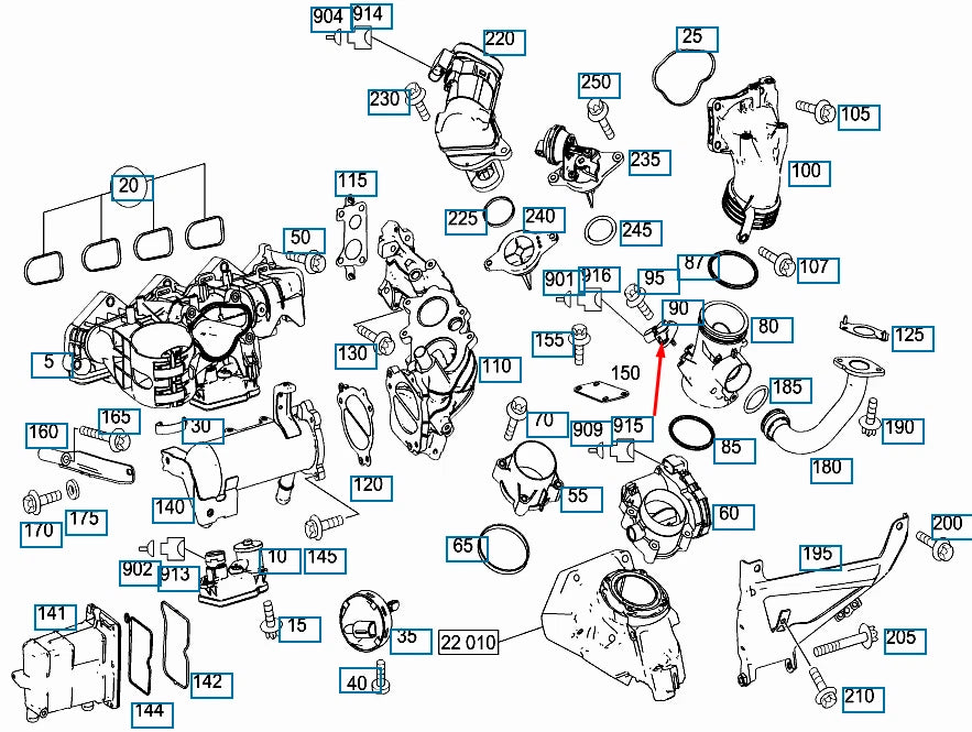 NEW MB C-CLASS W204 MAP PRESSURE BOOST SENSOR A0061539928 3.0 DIESEL