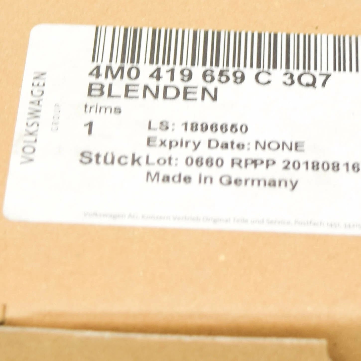 NEW AUDI Q7 4M STEERING WHEEL COVER S-LINE 4M0419659C3Q7 ORIGINAL