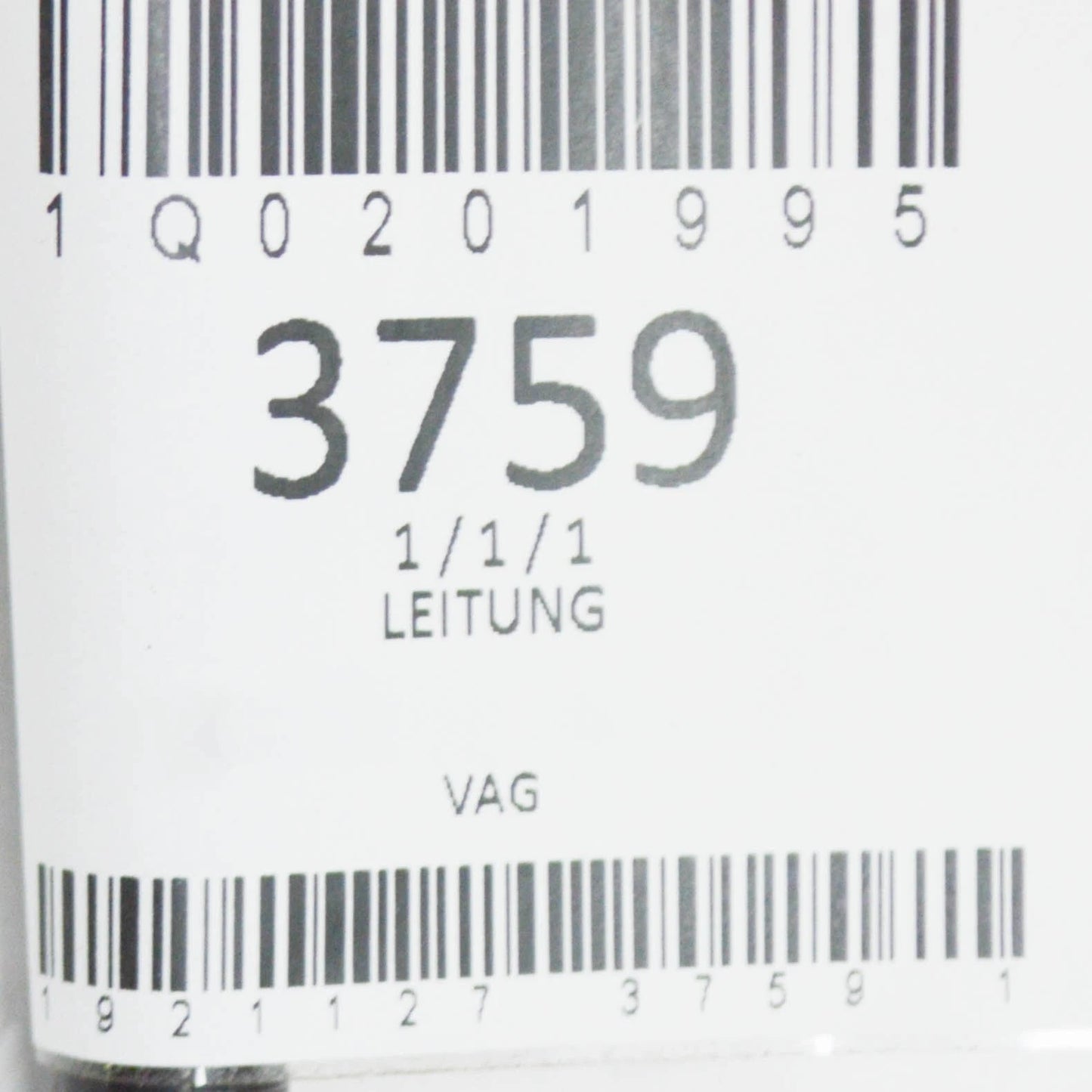 NEW VW EOS 1F FUEL TANK BREATHER LINE 1Q0201995 ORIGINAL