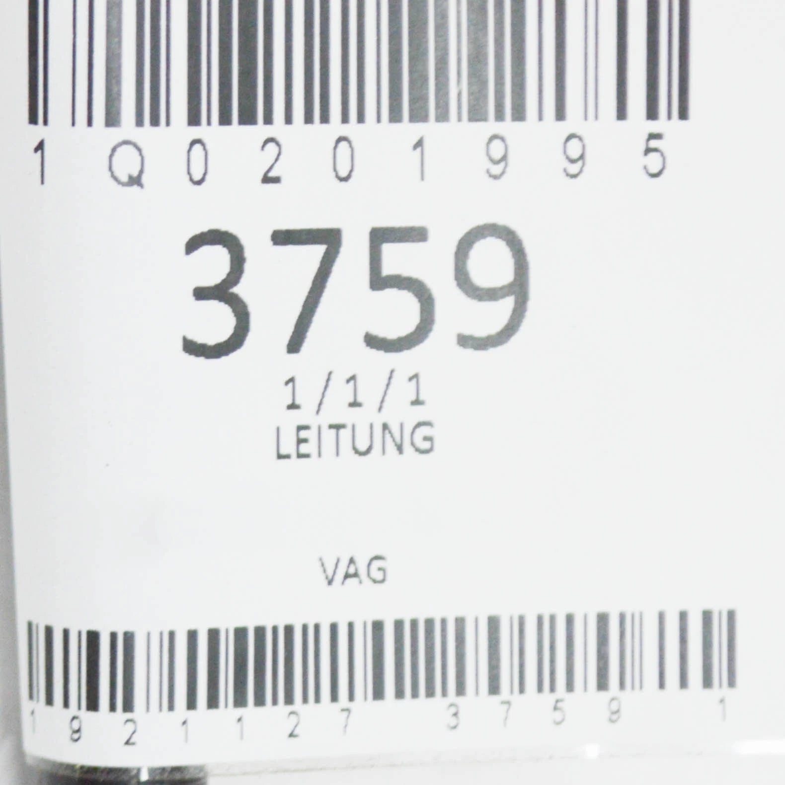 NEW VW EOS 1F FUEL TANK BREATHER LINE 1Q0201995 ORIGINAL