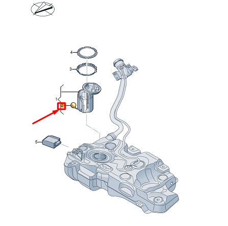 new vw golf cd mk8 fuel gauge sender 5q0919673bf original