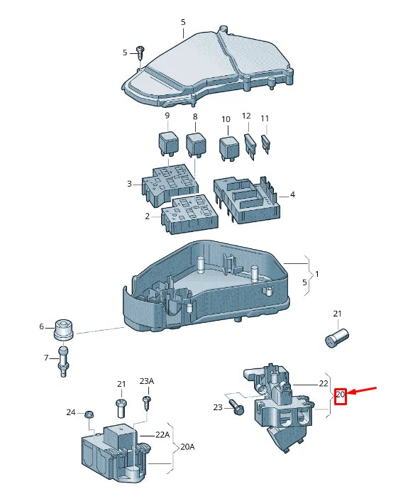 NEW VW TOUAREG 7L POSITIVE BATTERY CABLE SLAVE START SOCKET 7L0937401 ORIGINAL