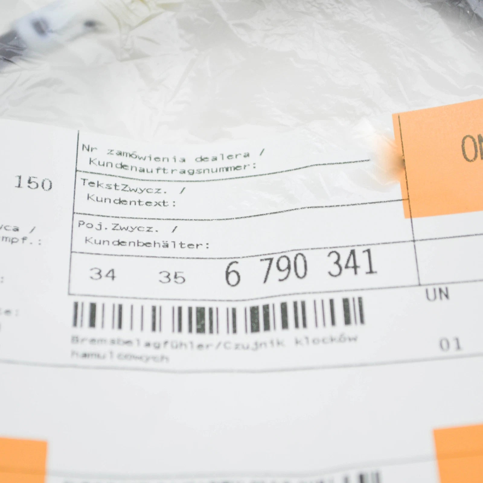 NEW BMW X1 E84 REAR RIGHT DISC BRAKE PAD WEAR SENSOR 34356790341 6790341