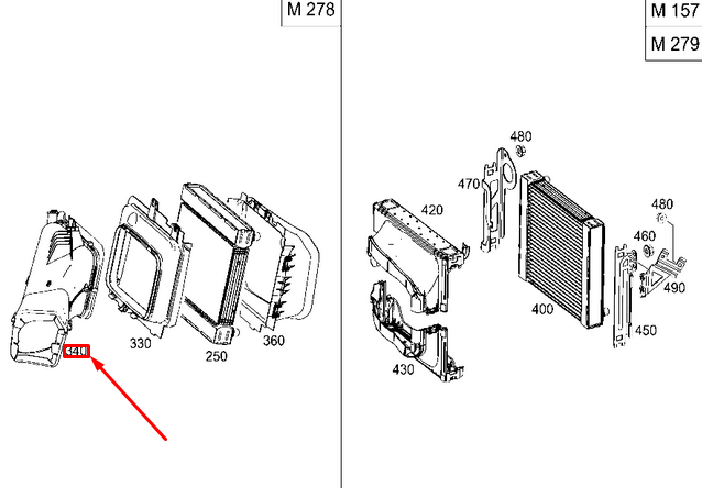 NEW MERCEDES-BENZ S COUPE C217 AIR DUCT SEGMENT A2175050930 ORIGINAL