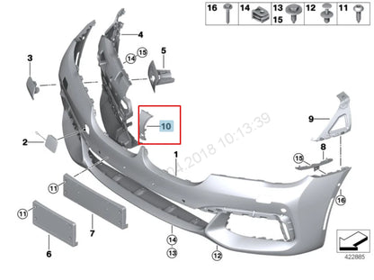 NEW BMW 7 G11 FRONT BUMPER GRILLE COVER 51747357006 7357006 2016 ORIGINAL