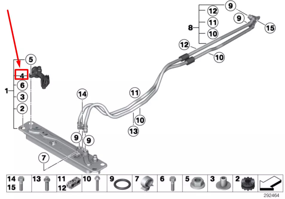 NEW BMW X5 F15 OIL COOLER THERMOSTAT 17217600563 ORIGINAL