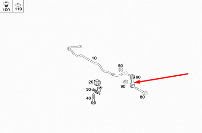 NEW MERCEDES-BENZ A-CLASS W169 REAR STABILIZER LEFT TIE ROD A1693200589 ORIGINAL