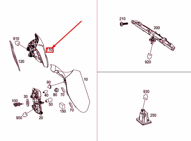 NEW MERCEDES-BENZ GLA X156 REAR LEFT INNER TAIL LIGHT A1569068700 ORIGINAL