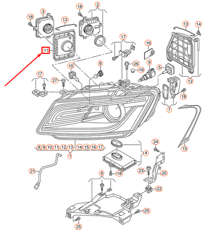 NEW AUDI Q5 8R HEAD LIGHT LAMP INNER CAP 8R0941607A ORIGINAL