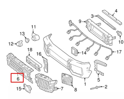 NEW MERCEDES-BENZ G W463 FRONT BUMPER CENTER LOWER GRILLE A4638851100