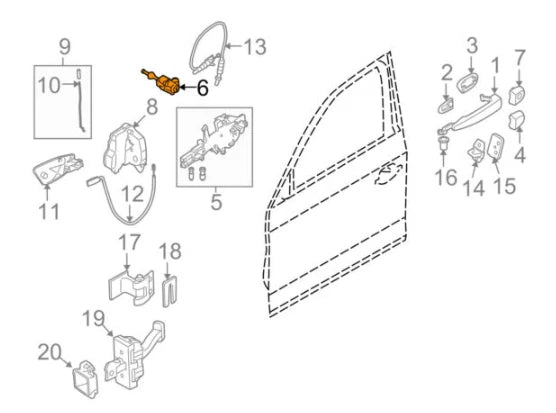 NEW BMW 3 COUPE E92 FRONT LEFT DOOR LOCK CYLINDER WITH KEY 51217187853 ORIGINAL