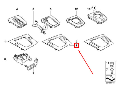 NEW BMW 3 E46 DEPOSITING BOX BOTTOM PANEL 8234271 51168234271 ORIGINAL