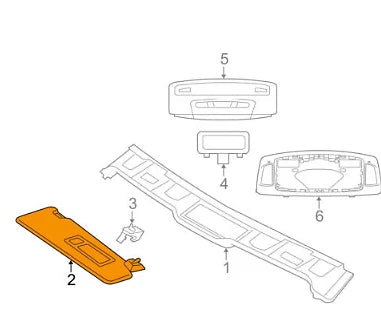 NEW BMW 2 F23 INTERIOR LEFT SUN VISOR LHD 51167325425 ORIGINAL