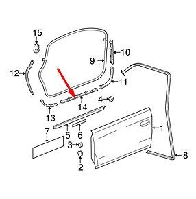 new audi a6 c6 front left door retaining strip trim 4f0831345b original