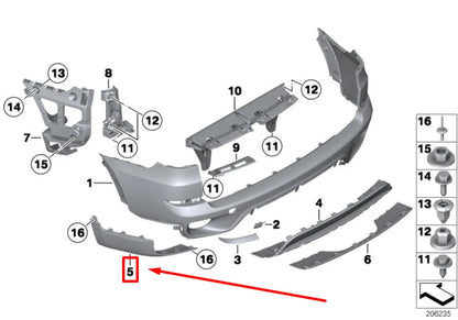 NEW BMW X5 E70 REAR BUMPER TRIM PANEL 7242527 51127242527 ORIGINAL