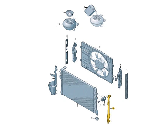 NEW VOLKSWAGEN E-GOLF MK7 5G LEFT RADIATOR AIR GUIDE 5GE121283G ORIGINAL