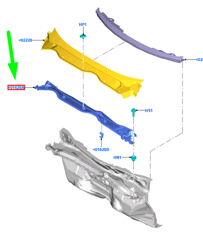 new ford fiesta mk7 dash panel extension lhd l1bb-01628-aa 2382303 original