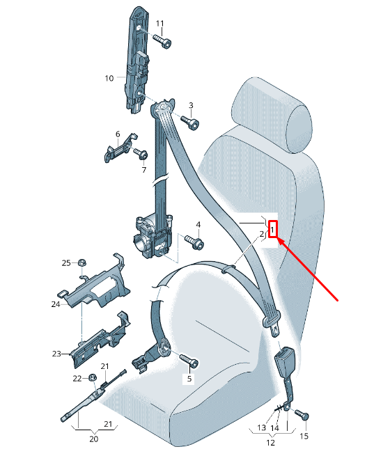 new audi q3 8u front left seatbelt 8u0857705f v04 8u0857705fv04 original
