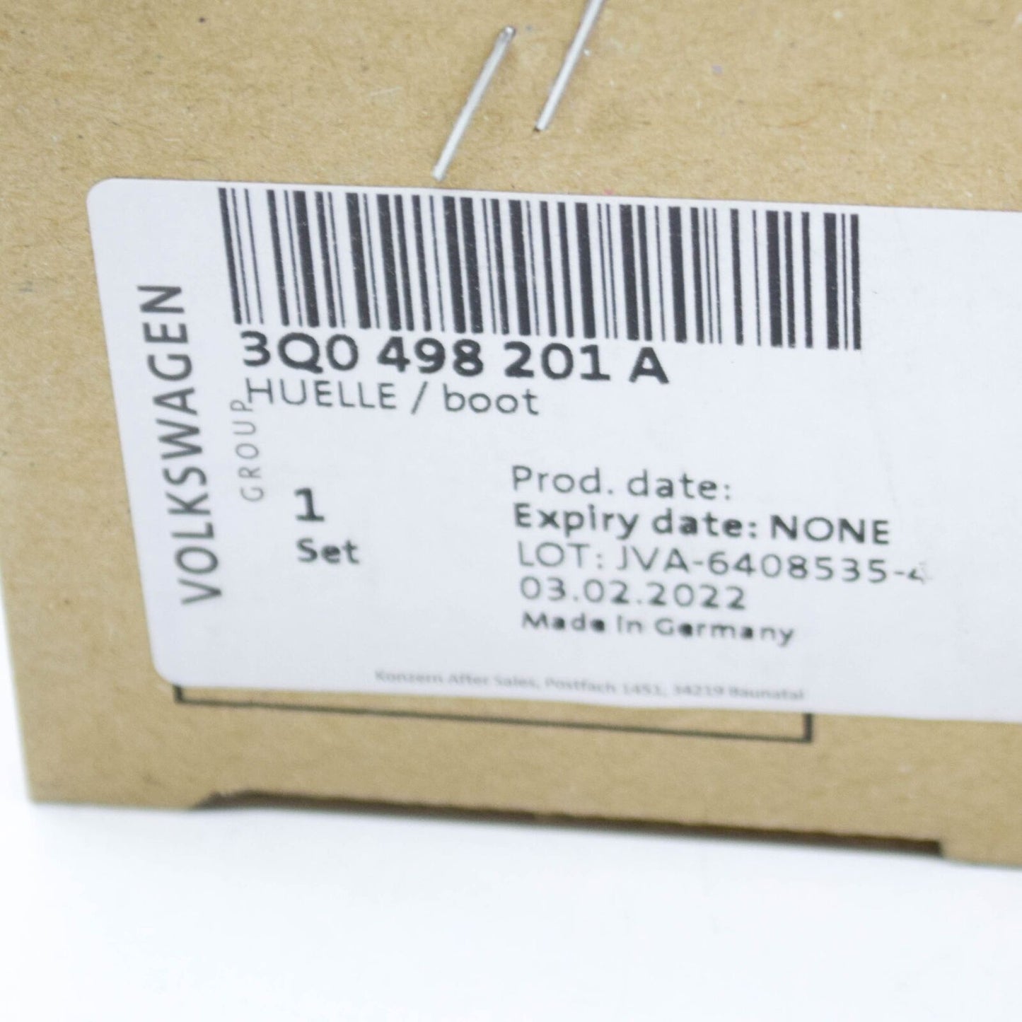 NEW AUDI Q3 F3 FRONT AXLE INNER JOINT PROTECTION 3Q0498201A ORIGINAL