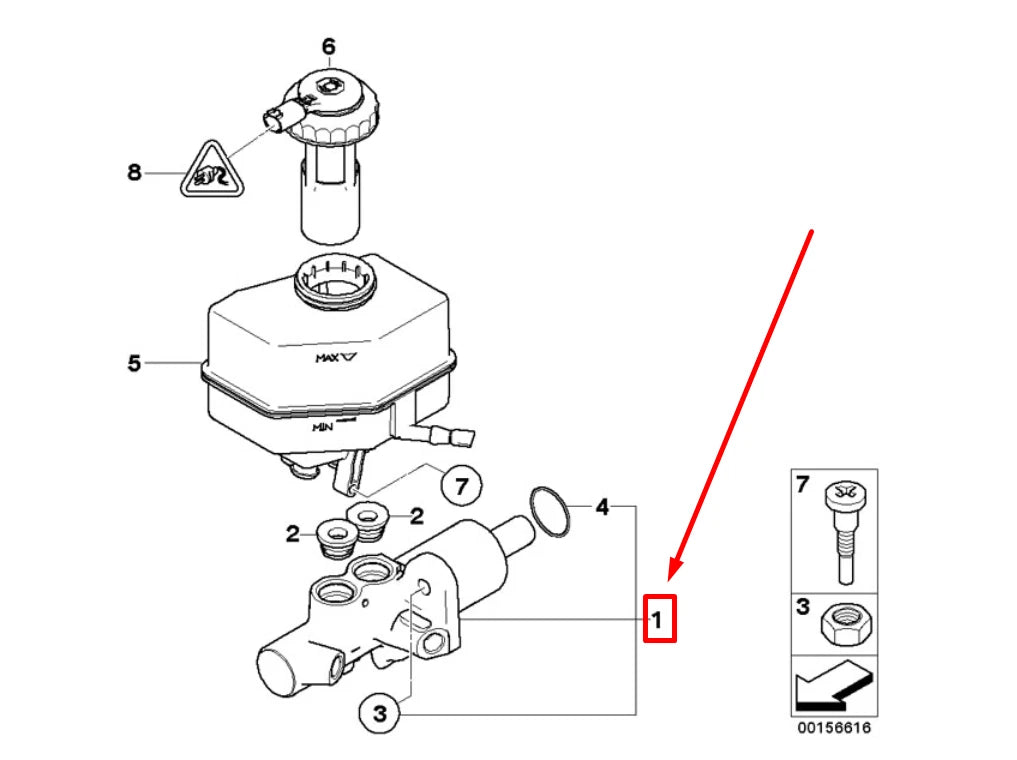 NEW BMW X5 E70 BRAKE MASTER CYLINDER 34336772930 6772930 ORIGINAL