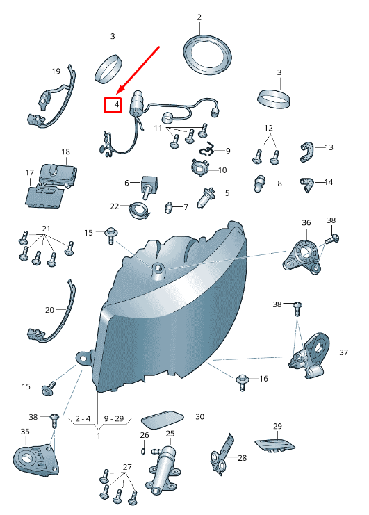 new skoda superb mk2 3t right headlight wiring harness 3t0941813d original