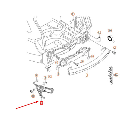 NEW AUDI Q7 4L REAR BUMPER RIGHT GUIDE SECTION 4L0807454A ORIGINAL