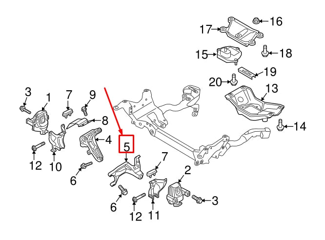 NEW AUDI A4 AVANT B8 LEFT ENGINE MOUNT SUPPORT BRACKET 8K0199307CC ORIGINAL