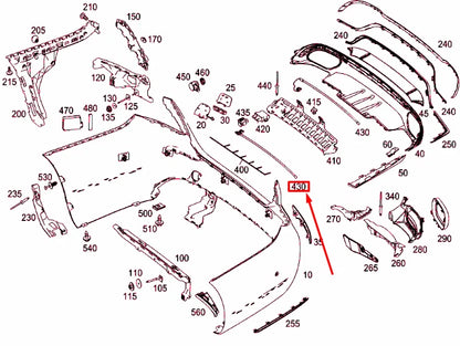 NEW MERCEDES-BENZ E W213 REAR BOTTOM SWITCHING MODULE A2139052503 ORIGINAL