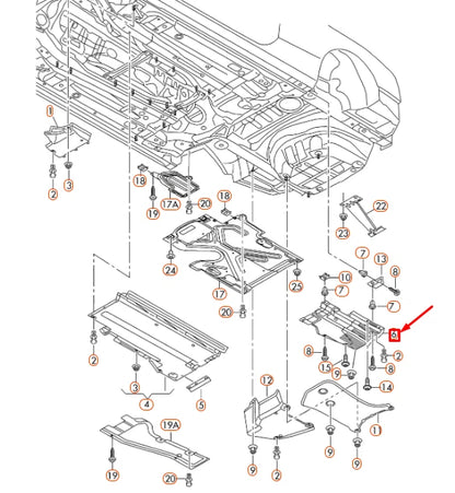 NEW AUDI A4/AVANT 2008-2016 RIGHT REAR UNDERBODY LINING 8K0825216G OEM