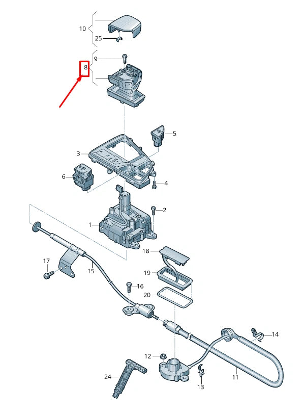 NEW AUDI Q7 4M AUTOMATIC GEAR SELECT LEVER HANDLE 4M2713140GIBR ORIGINAL