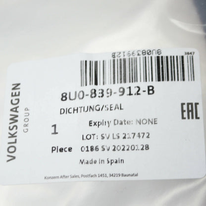 NEW AUDI Q3 8U REAR RIGHT DOOR SEAL RUBBER 8U0839912B