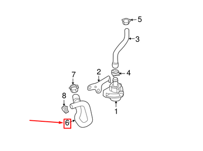 new audi a4 avant b8 lower auxiliary water pump hose 06h121057g original