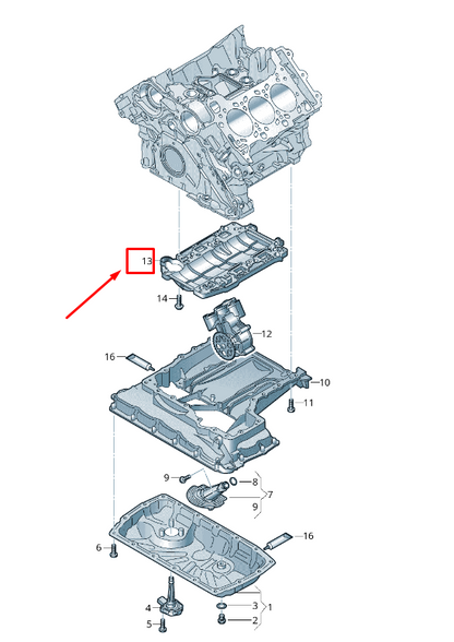 new audi q7 4m engine oil pan baffle 06m115287ah original