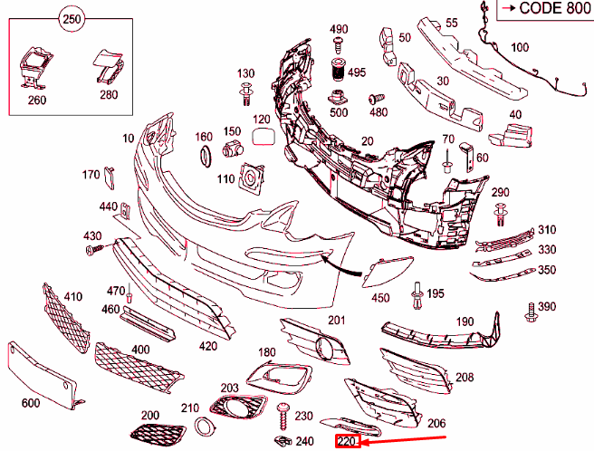 NEW MB R W251 FRONT LEFT DAYTIME RUNNING LIGHT CHROME COVER A2518853023 ORIGINAL