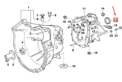 NEW BMW 3 E36 TRANSMISSION OUTPUT SHAFT SEAL REPAIR KIT 23128742716 ORIGINAL