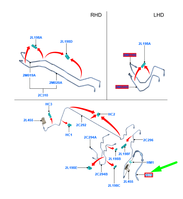 new ford kuga mk1 c394 front brake hose 1501839 8v41-2078-aa original