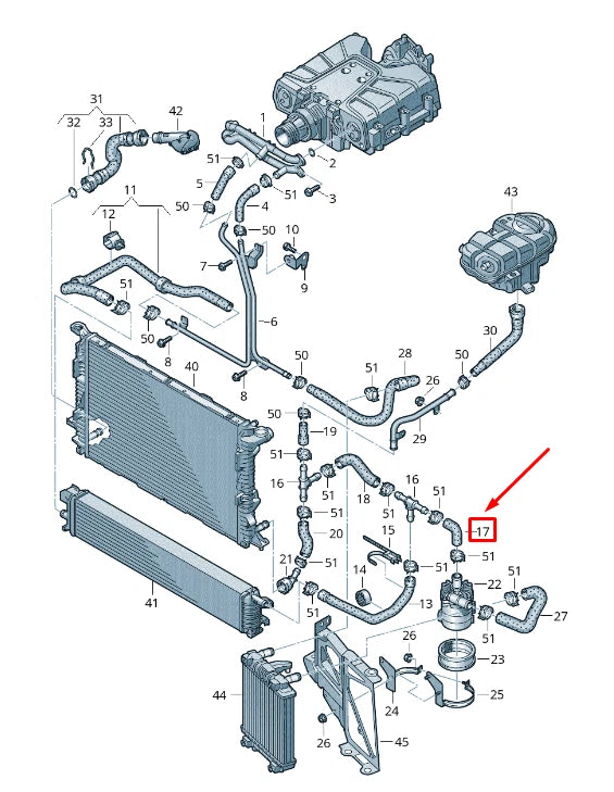 NEW AUDI A6 AVANT C7 LEFT ENGINE COOLANT ELBOW HOSE 4G0145924C ORIGINAL