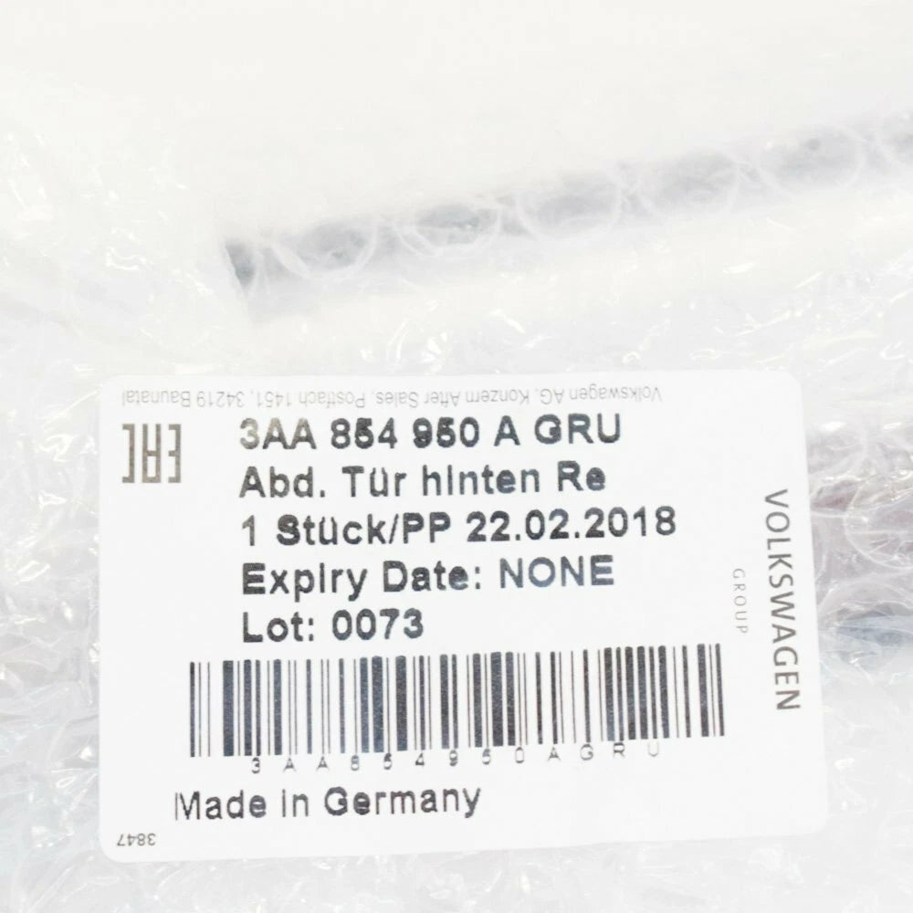 NEW VW PASSAT B7 REAR RIGHT DOOR LOWER MOLDING 3AA854950AGRU