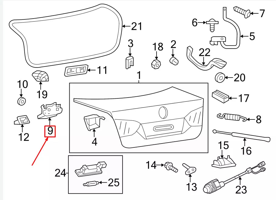 NEW VW JETTA MK6 16 REAR TRUNK LATCH 17A827505 ORIGINAL