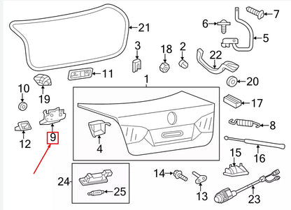 NEW VW JETTA MK6 16 REAR TRUNK LATCH 17A827505 ORIGINAL