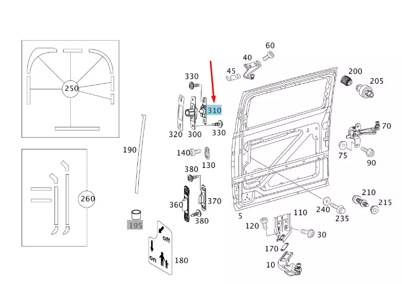NEW MERCEDES-BENZ VITO/MIXTO FURGON W639 RIGHT SLIDING DOOR GUIDE A6397580227