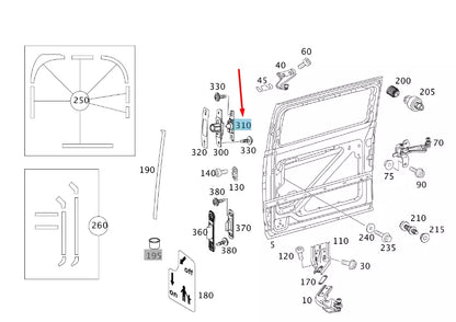 NEW MERCEDES-BENZ VITO/MIXTO FURGON W639 RIGHT SLIDING DOOR GUIDE A6397580227