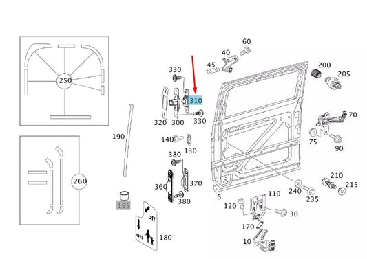NEW MERCEDES-BENZ VITO/MIXTO FURGON W639 RIGHT SLIDING DOOR GUIDE A6397580227
