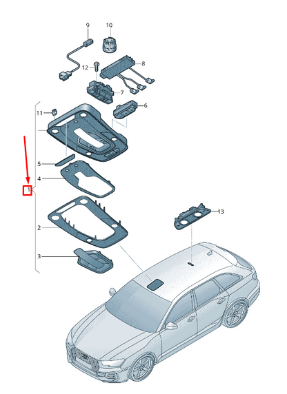 new audi q8 4mn roof interior lighting 4k0947135bb bv2 4k0947135bbbv2 original