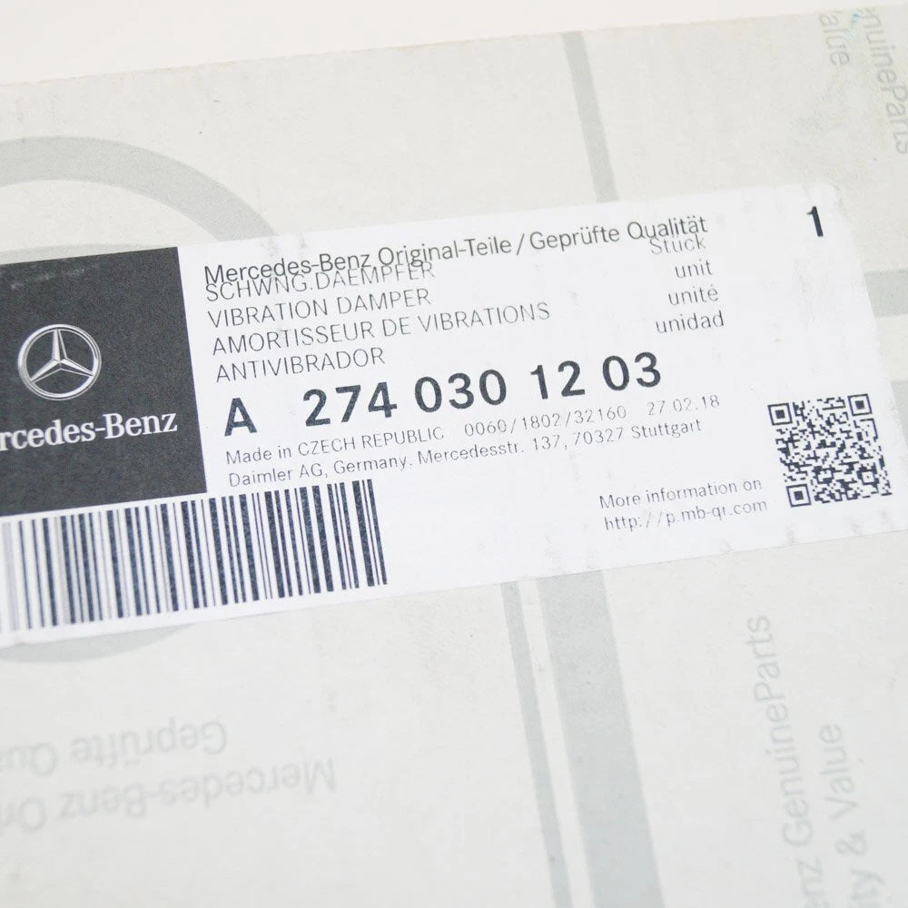 NEW MB C-CLASS W205 C300 CRANKSHAFT VIBRATION DAMPER A2740301203 2.0 P ORIGINAL