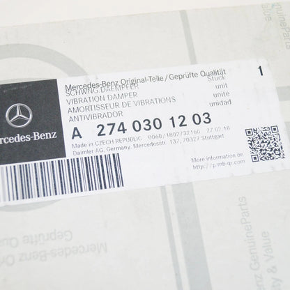 NEW MB C-CLASS W205 C300 CRANKSHAFT VIBRATION DAMPER A2740301203 2.0 P ORIGINAL