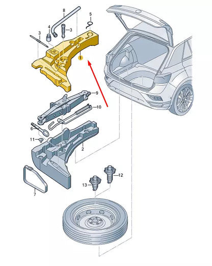 NEW VW T-ROC UPPER TOOLBOX COMPARMTENT FOAM 5G0012115AD ORIGINAL